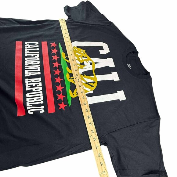 Men's T-shirt, California Republic, Size XL, Black - Picture 7 of 8